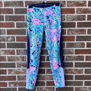 Lilly Pulitzer Luxletic Leggings in Blue and Pink